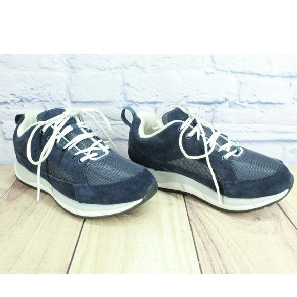 LL Bean Blue Mesh & Suede Lace Up Shock Absorbing Athletic Shoes Size 6 M - Picture 3 of 9